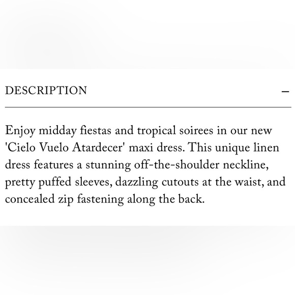 NWOT Ague Bendita Cielo Vuelo Atardecer Linen Maxi Dress Size Large NEVER WORN - Picture 6 of 13